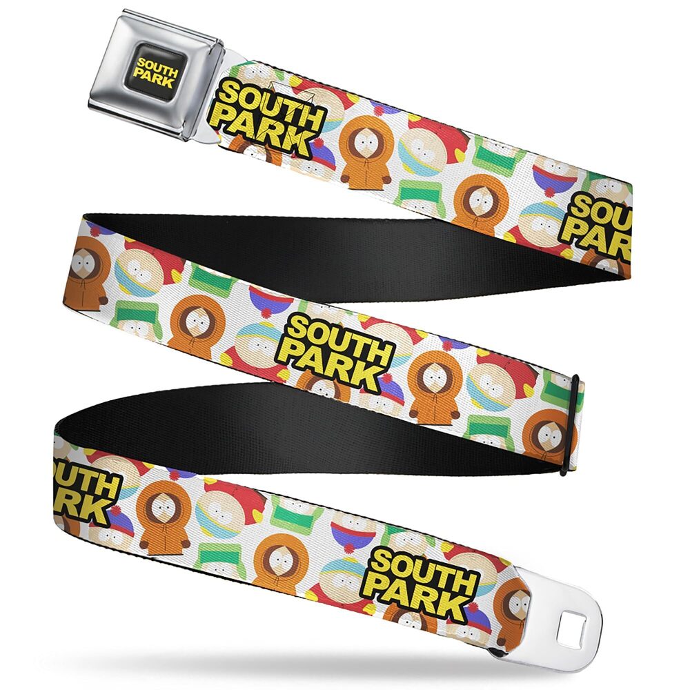 2233 Paramount Network Belt, Seatbelt Buckle Belt, South Park Title Logo